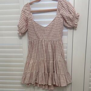 MABLE Pink Gingham Dress